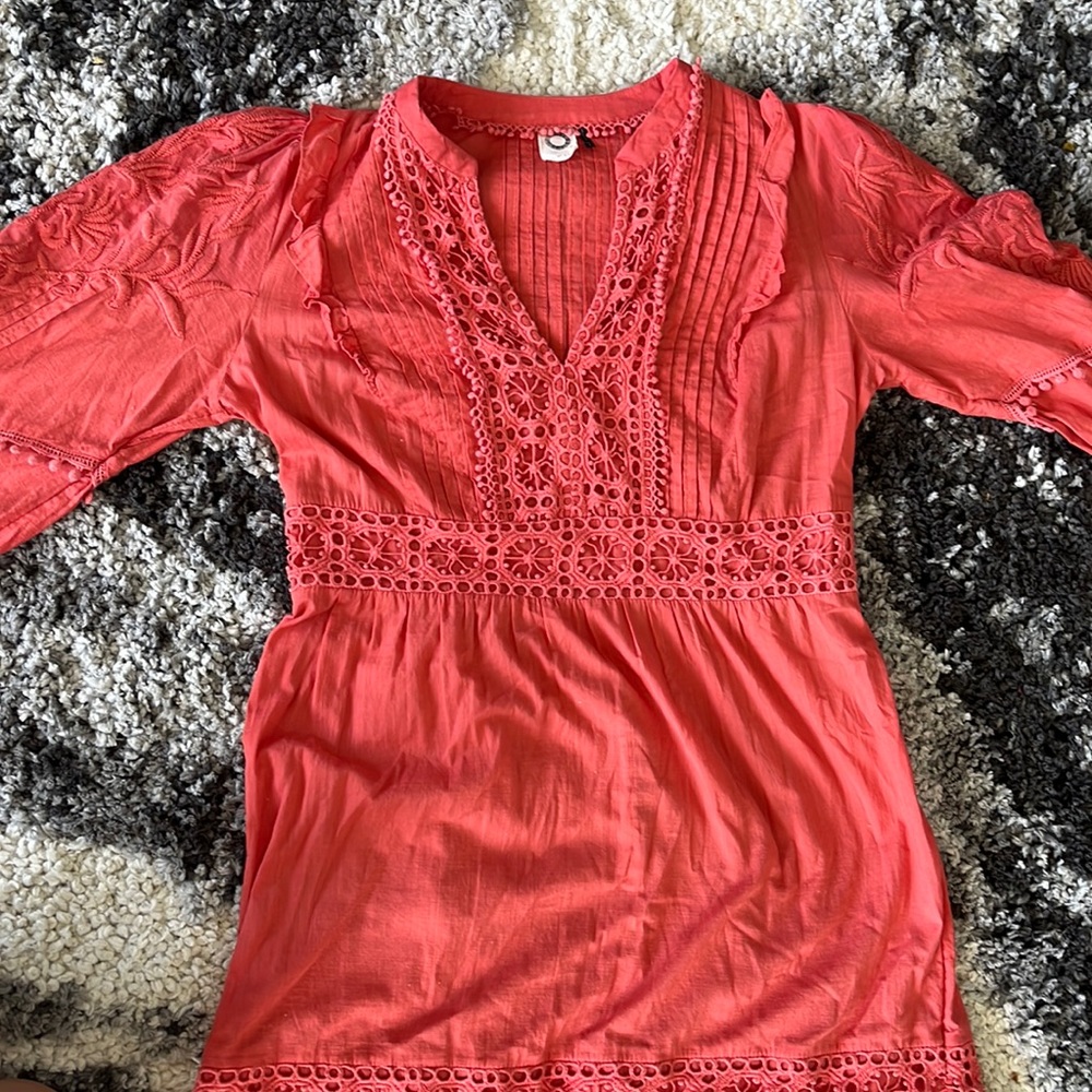 Small coral lace dress